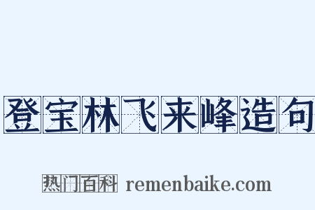 登宝林飞来峰造句是什么意思的图片